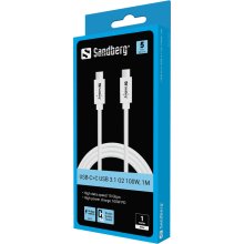 SANDBERG 136-53 USB-C to USB-C USB 3.1 Gen2...