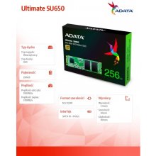 Жёсткий диск ADATA Ultimate SU650 M.2 256 GB...