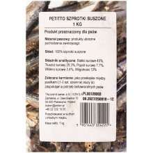 PETITTO Dried sprats - dog treat - 1kg