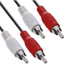 Inline Audio cable, 2x RCA M/M 10m