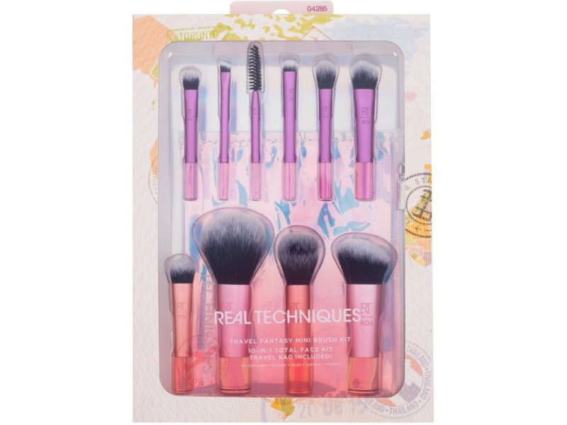 Real Techniques Brushes Travel Fantasy Mini Brush Kit 1pc - Brush for women  Coral, Yes, Yes 