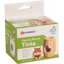 Flamingo Tinta wooden barrel for rodents...