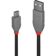 LINDY USB 2.0 Kabel Typ A/Micro-B Anthra...