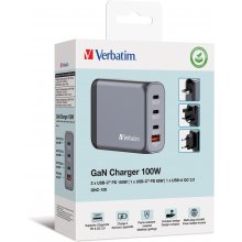 Verbatim GaN charger 100W, 1x USB-A, 3x...
