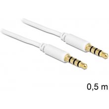 DELOCK 3.5mm - 3.5mm, 0.5m audio cable White