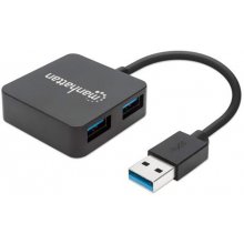 Manhattan USB-HUB 4-Port USB 3.0 schwarz