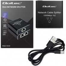 Qoltec Splitter mini SWITCH 1x2 port RJ45...