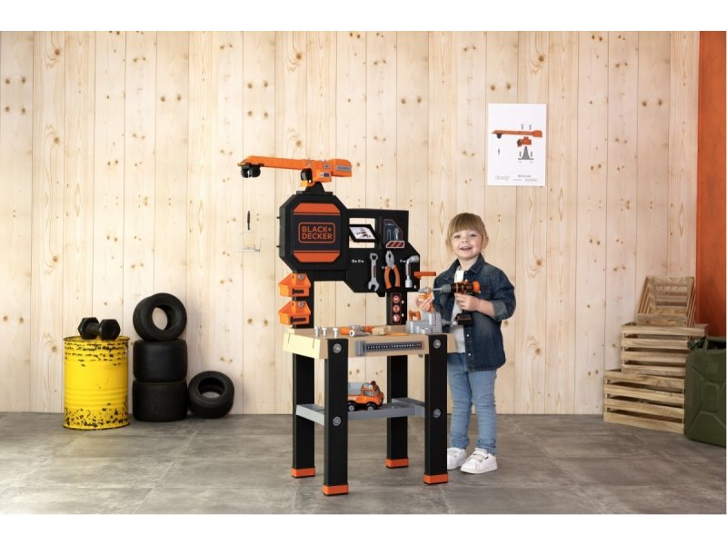 Smoby Black And Decker Kids Bricolo One Toy Workbench (360700)