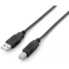 Equip USB Kabel 2.0 A-B St/St 3.0m schwarz...