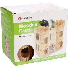 Flamingo wooden castle for rodents...