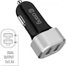 CRONG Car charger 2xUSB 2.4A aluminium