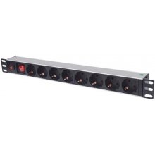Intellinet 19" 1U Rackmount 8-Way Power...