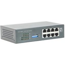 LevelOne 8-Port Fast Ethernet PoE Switch, 8...