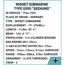 Cobi Klocki U-Boat XXVII Seehund