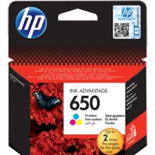 HP 650 Farve (cyan, magenta, gul) 200 sider...