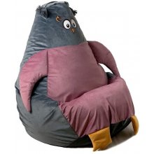 Go Gift Sako sack pouffe Sowa grey-pink L...