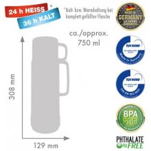 ROTPUNKT Glass thermos capacity. 0.750 l...