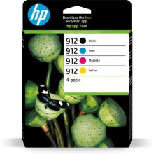 HP 912 Sort Gul Cyan Magenta Blæk 6ZC74AE