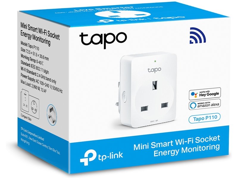 Stock Bureau - TP-LINK Prise connectée Wifi avec suivi de consommation Tapo  P110 Blanc