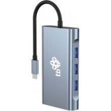 TB HUB 8in1 Adapter USB C HDMI x2 USB VGA...
