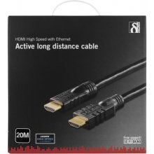 DELTACO Кабель HDMI-HDMI, активный, 15.0м...