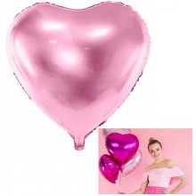 PartyDeco Foil Balloon, 45 cm, pink / Heart