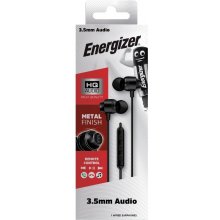 Energizer Wired headphones 3,5 mm jack black