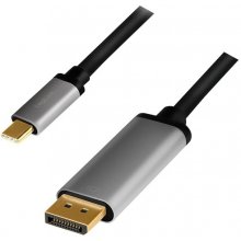 LOGILINK USB-C to DP cable, 4K 60Hz, alu...