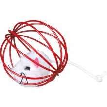 Trixie Toy for cats Plush mouse in a wire...