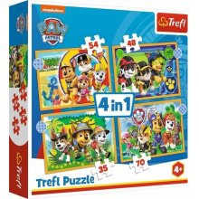 Trefl Puzzle 4w1 Holiday Paw Patrol