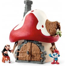 Schleich The Smurfs Smurf house with 2...