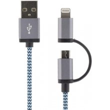 STREETZ Phone cable USB-microUSB+Lightning...