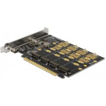 DELOCK PCIe 16x card> 4x internal NVMe M.2...