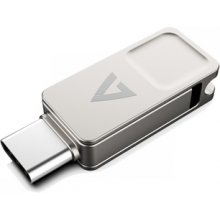 V7 64GB TYPE-C+USB 3.2 GEN1 hõbedane USB A...