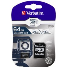 Mälukaart VERBATIM microSDXC Pro 64GB Class...