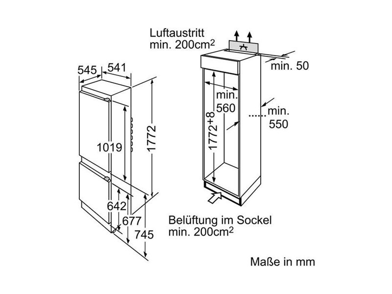 bosch kiv 38x20 схема встраивания