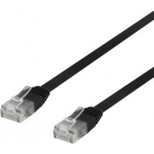 Deltaco U/UTP Cat6 patch cable, flat, 0.3m...