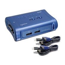 TRENDNET KVM 2-Port DVI USB Switch mit Audio...