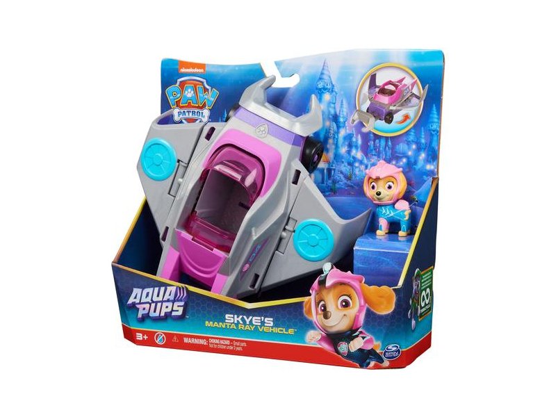  PAW Patrol, Aqua Pups Skye and Manta Ray Action