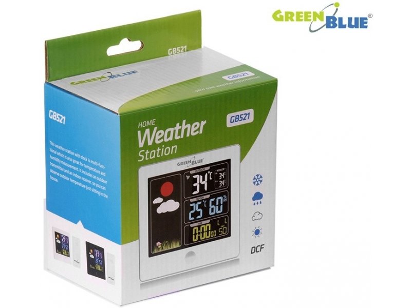 Greenblue - Station météo sans fil avec chargeur Qi Green Blue