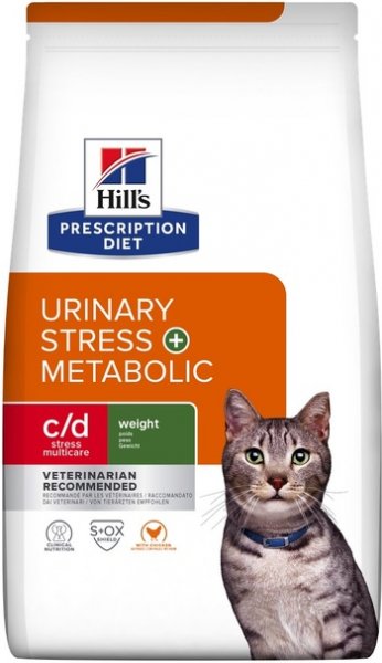 Hill s Prescription Diet Cat Urinary Stress Metabolic c d 1 5kg 605984 Pets24.ee