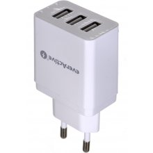 EAV PHONE CHARGER 3X USB 3, 4A WHITE