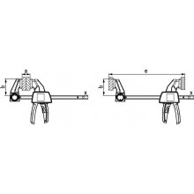 BESSEY 2 x One-handed Clamp EZS 110/40