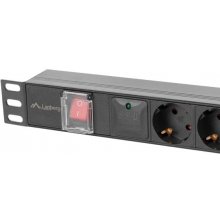 LANBERG PDU rack power strip 19 inch 1U 16A...