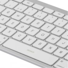 DELTACO Keyboard, Nordic layout white/silver...