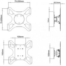 TECHLY 19-37" Wall Bracket for LED LCD TV...