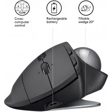 Мышь LOGITECH Wireless Mouse MX Ergo...