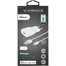 Vivanco charger Lightning 2.4A 1.2m, white...