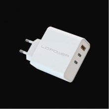 LC-Power USB-Ladegerät 110-240V für USB-C-...