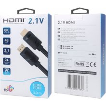 TB Cable HDMI v 2.1 premium 3 m 8K Black...
